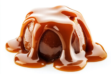 Delicious dessert drizzled with rich caramel sauce