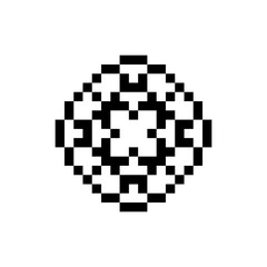 abstract shape retro pixel art