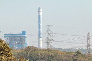 Power generation chimneys and high-voltage electric poles