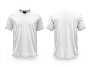 Plain white t-shirt displayed from front and back