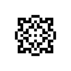 abstract shape retro pixel art