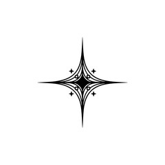 Fototapeta premium Minimalist Geometric Star Design on White Background