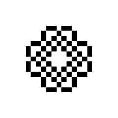 abstract shape retro pixel art
