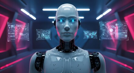 AI Robot Futuristic Interface. (1)