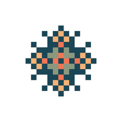 abstract shape retro pixel art