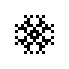 abstract shape retro pixel art