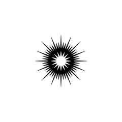 Fototapeta premium Abstract Black Burst Star on White Background