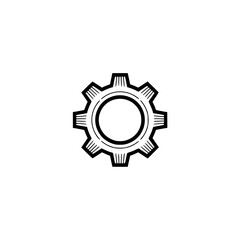 Minimalist Gear Icon: Vector Graphic for Tech & Industrial Designs