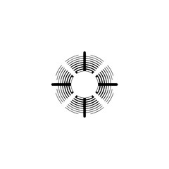 Minimalist Circular Target Design on White Background