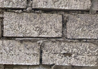 Grey color cement bricks wall texture background. Surface For wallpaper or background use
