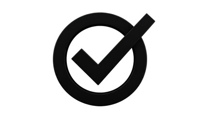 Isolated Checkmark Icon in Circle