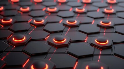 Fototapeta premium Tech-inspired network background with interconnected glowing nodes.