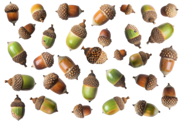 Green and Brown Acorns Collection