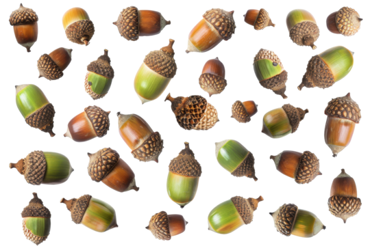 Green and Brown Acorns Collection