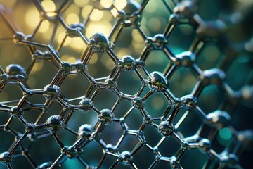 Fototapeta premium Exploring the intricate structure of a carbon nanomaterial under close examination