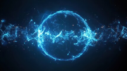 Futuristic Digital Sphere Abstract Technology Network