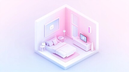 Within the sleek interior of an AI-augmented reality smart home, a remote control hovers mid-air, ready to command modern smart home components with ease. The futuristic setting, characterized by