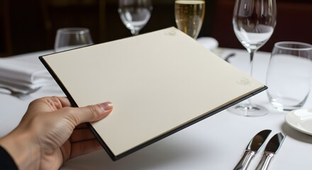 Elegant Restaurant Menu Presentation.