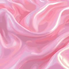 Obraz premium Smooth pink silk fabric with elegant waves and soft glossy texture