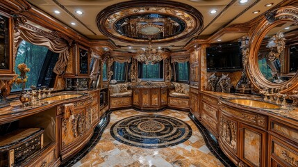Obraz premium Luxurious RV Bathroom Interior