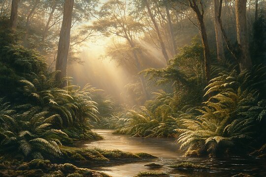 morning in the forest