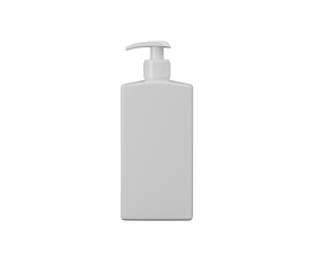 White pump bottle, perfect for dispensing hand wash, lotion or liquid soap. 3d illustration