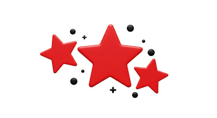 Isolated Three Red Stars