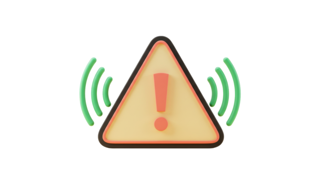 Isolated Alert Sign with Exclamation Mark