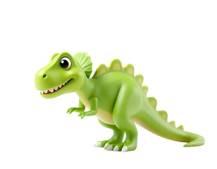 Cartoon Green Dinosaur Illustration