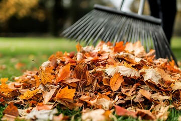 Obraz premium autumn leaves on the ground