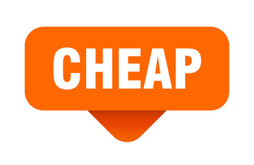 cheap sticker. cheap sign on transparent background