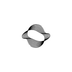 Abstract Black Lines Graphic on Light Gray Background