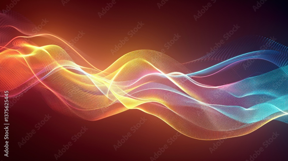 Poster Futuristic network background with abstract nodes and wires.