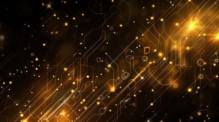 Obraz premium High-tech network background with circuits and digital connections.