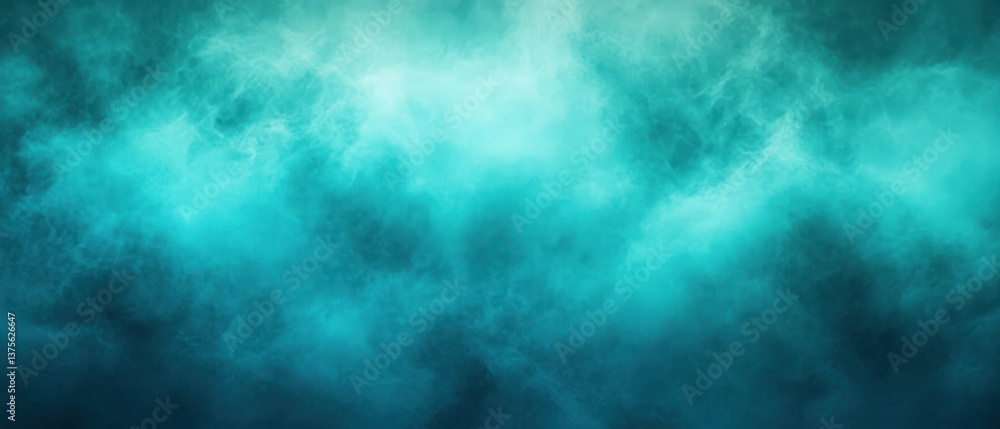 Poster abstract teal foggy texture soft gradients ethereal design background