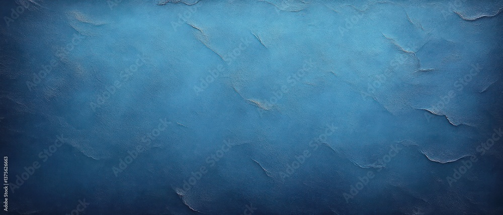 Aufkleber deep blue textured abstract background with crackle effect and soft gradient lighting