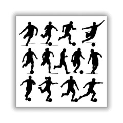 football players silhouettes