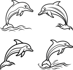 One line art vector template for coloring page