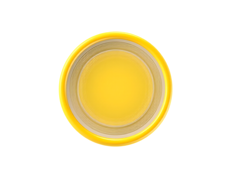 Yellow Golden Circle on Transparent Background