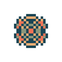 abstract shape retro pixel art