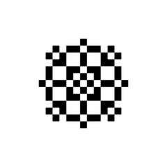 abstract shape retro pixel art