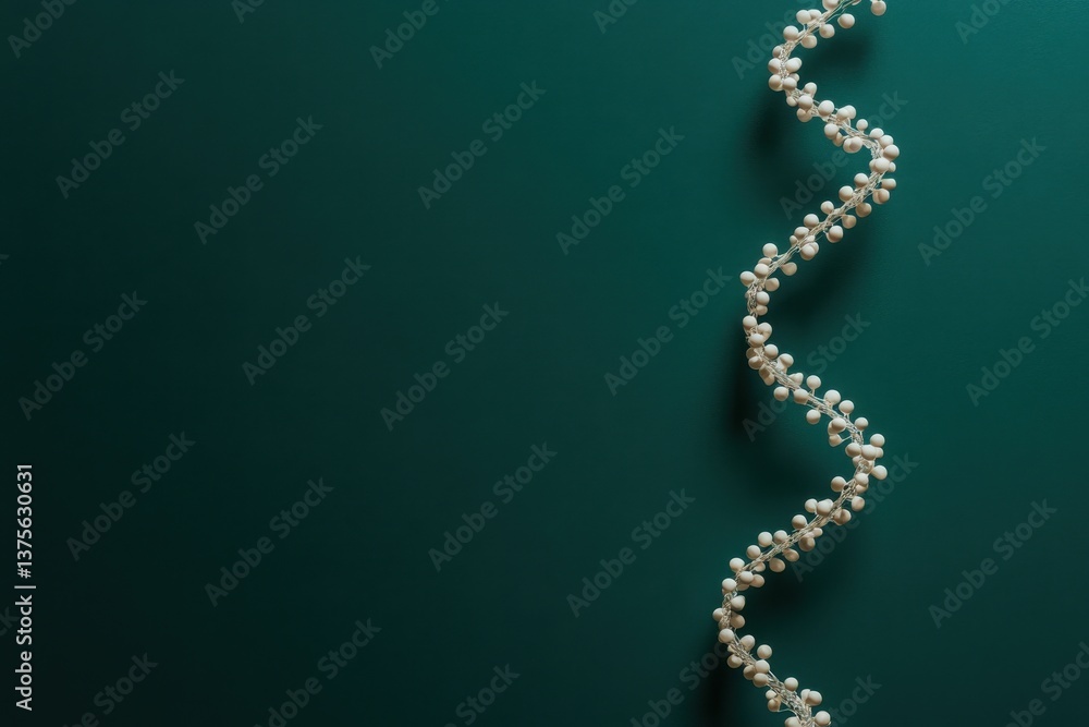 Poster exploring the structure of a dna strand on a green background showcasing genetic information and cel
