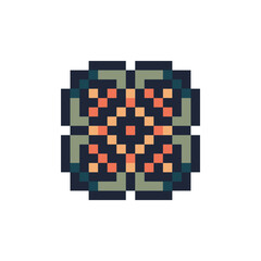 abstract shape retro pixel art