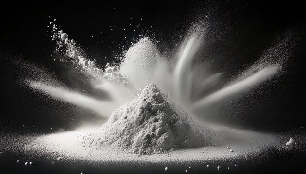 powdered titanium dioxide splashes generative ai