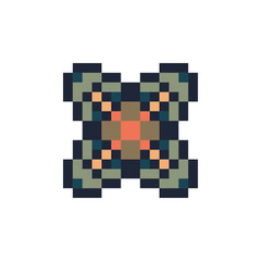 abstract shape retro pixel art