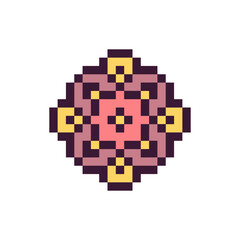 abstract shape retro pixel art