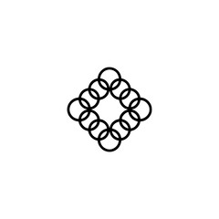 Interlocking Circles: Minimalist Logo, Geometric Abstract Design