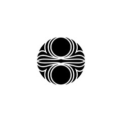 Minimalist Geometric Mandala Design in Black and White, Zen Aesthetic
