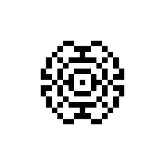 abstract shape retro pixel art