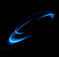 Neon Eclipse Glowing Blue Rings. Celestial Blue. Neon Circle Glow. Blue Orbit.Neon Light Rings. Sapphire Glow Neon Circular Lights.	